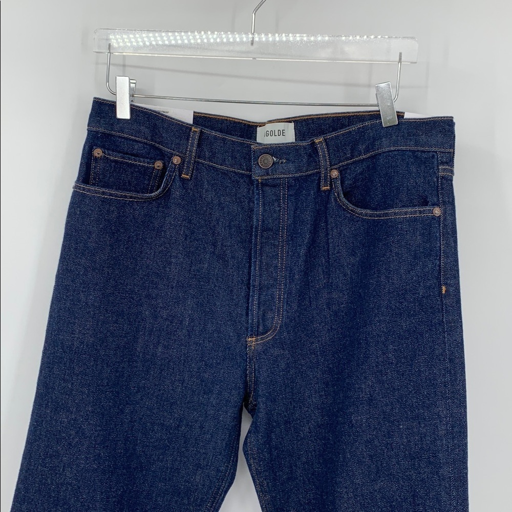 Agolde 90s Pinch Waist long jeans denim Reissue dark button fly high rise new 31 - Picture 4 of 7